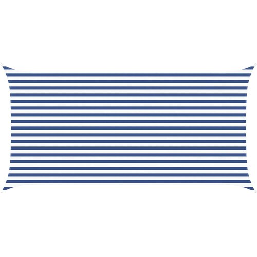 vidaXL Sončno platno Modra in bela 5 x 2,5 m 100% poliester Oxford, (5000222552) Cene
