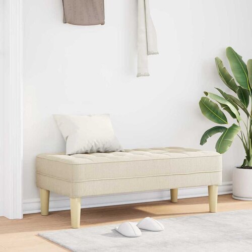  Klupa s jastukom Laneno platno 113 x 57 x 39 cm tkanina Cijene
