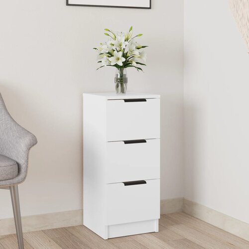 The Living Store Komoda bela 30x30x70 cm konstruiran les - Komoda, (21661800) Slike