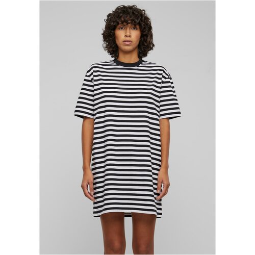 Urban Classics Women's striped dress oversized white/black Slike