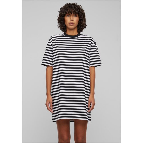Urban Classics Women&amp;#039;s striped dress oversized white/black Slike