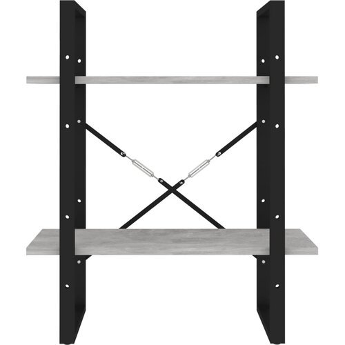  za knjige s 2 razine boja betona 60 x 30 x 70 cm drveni Slike