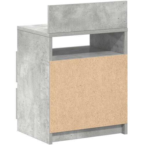  Noćni ormarići 2 kom s 2 ladice betonsko sive boje 40x33x60 cm Slike