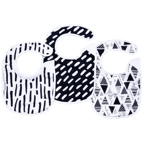 Tiny Twinkle Kaffle Set podbradnik Black & White 3 kom