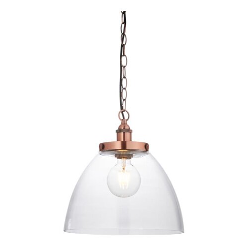  Endon 106895 - Bakarni luster na lancu HANSEN 1xE27/10W/230V Slike
