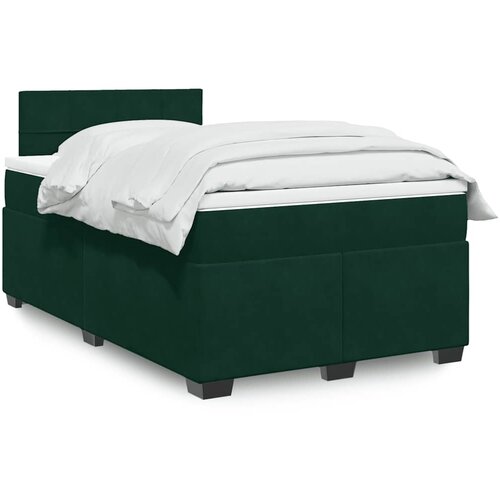 box spring s madracem tamnozeleni 120x190 cm baršunasti Cene