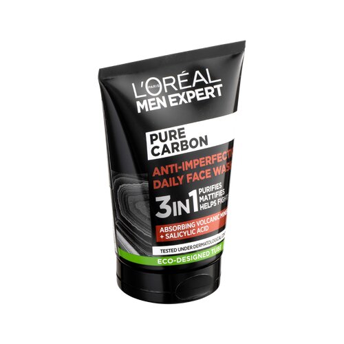 L´Oréal Paris men expert pure carbon anti-imperfection 3in1 čistilni gel za normalno kožo 100 ml za moške Cene