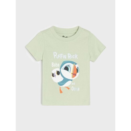 Sinsay Pamučna majica s printom Puffin Rock Slike