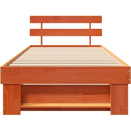  Krevetna konstrukcija s uzglavljem Vosak smeđa 100 x 200 cm Slike