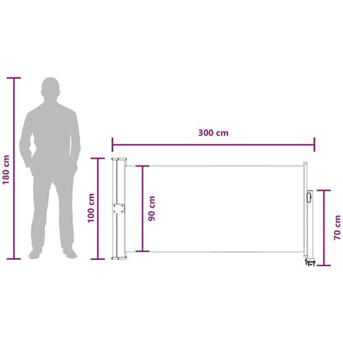  Bočna tendu 100% poliester željezo čelik - Sivosmeđa 100 x 300 cm Slike
