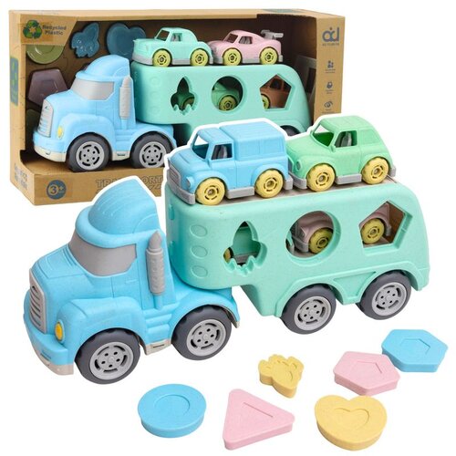  Tow Educational Sorter With Cars Blocks Pastel BIO Plastic Cene