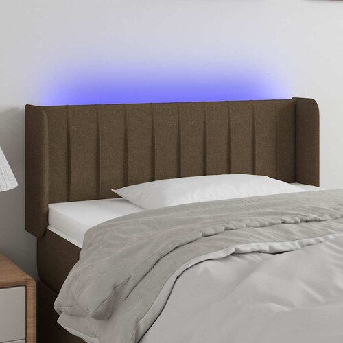  LED uzglavlje tamnosmeđe 93x16x78/88 cm od tkanine Cijene