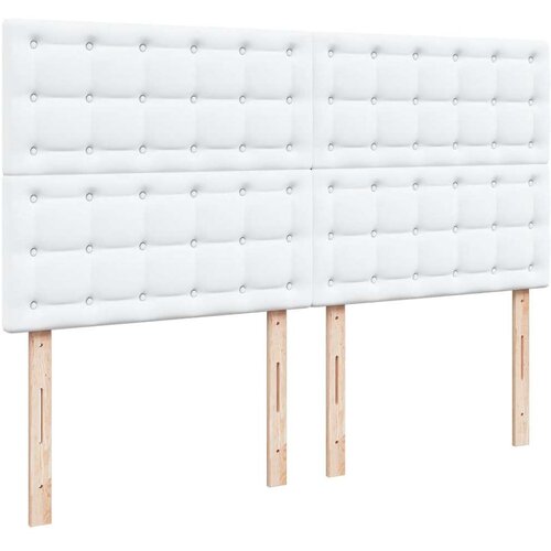  Krevet s oprugama i madracem bijeli 200x200 cm umjetna koža Slike