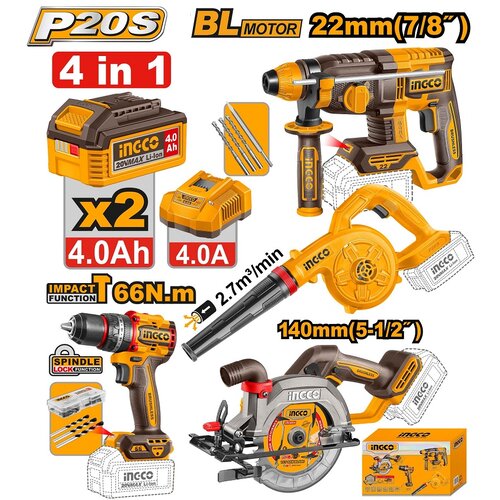 Ingco aku set 4/1 super ( COSLI250695E ) Cene