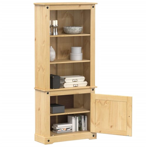 vidaXL Visoka omara Corona bela 74x38x170 cm trdna borovina Cene