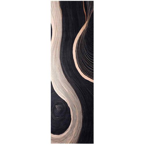 vidaXL Kuhinjska podloga Art deco Črna 150 x 45 cm Žamet, (5000068801) Cene