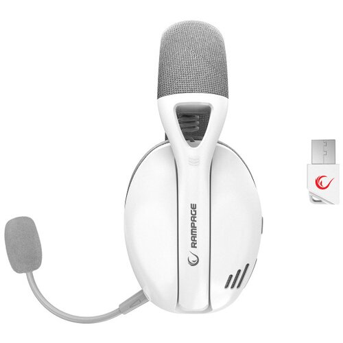 Rampage slu&amp;scaron;alice sa mikrofonom crack H11 bluetooth bele Slike