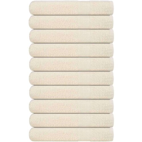 vidaXL Brisače 10 kos krem 100x200 cm 360 gsm 100% bombaž Cene