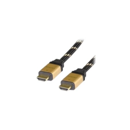 Roline HDMI priključni kabel HDMI-A vtič 10.00 m črna\, zlata 11.04.5566 dvojno oklopljen\, pozlačeni konektorji HDMI kabel, (20419070) Cene