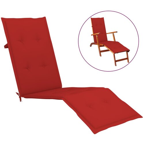 vidaXL Jastuk za ležaljku crveni (75 + 105) x 50 x 3 cm Cijene