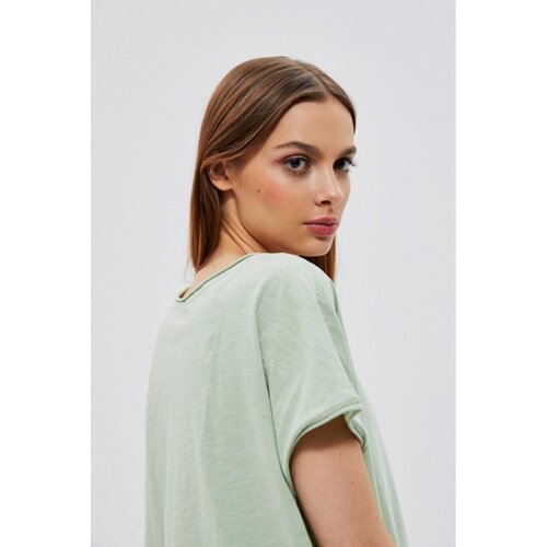 Moodo Cotton t-shirt with a pocket - green Slike