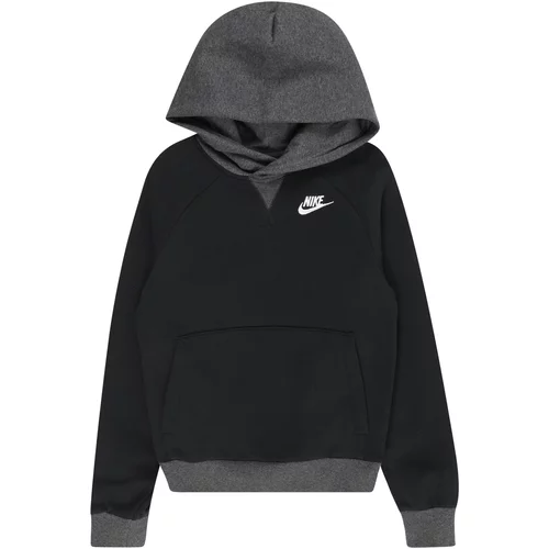 Nike Sportswear Sweater majica 'AMPLIFY CLUB' siva melange / crna / bijela