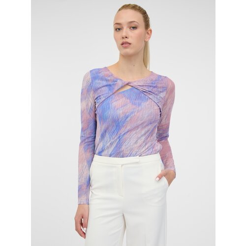 Orsay Light Pink Women&amp;#039;s Patterned Long Sleeve T-Shirt - Women&amp;#039;s Slike