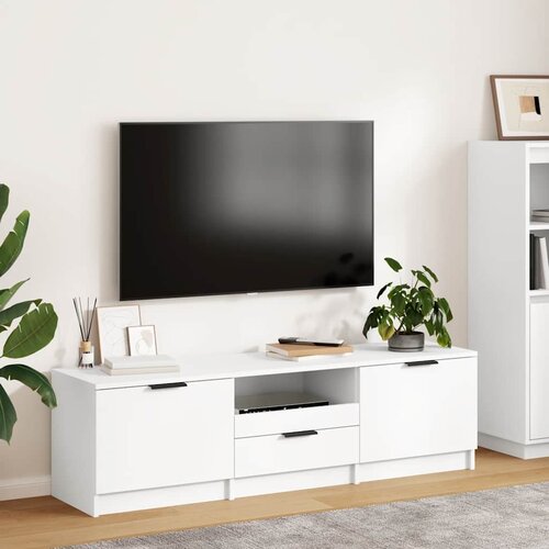 TV ormarić bijeli 140x35x40 cm inženjerski drvo Cene