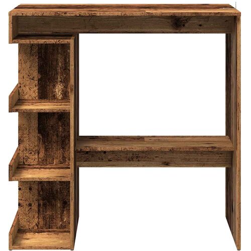  Barski stol sa policom za odlaganje Staro drvo 100x48x101,5 cm Slike