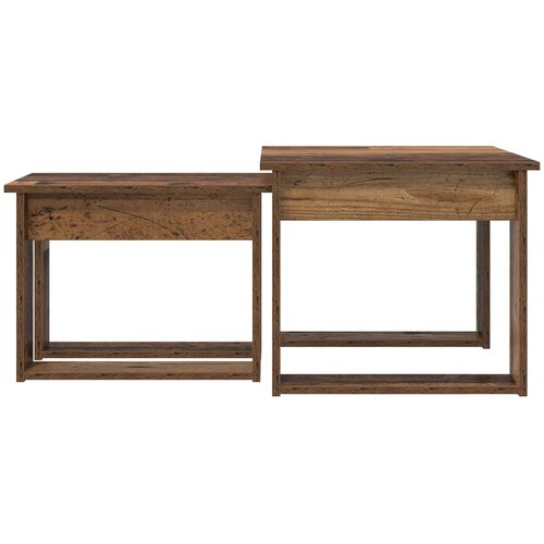  Set stolića za kavu 2 pcs Staro drvo Konstruirano drvo Slike