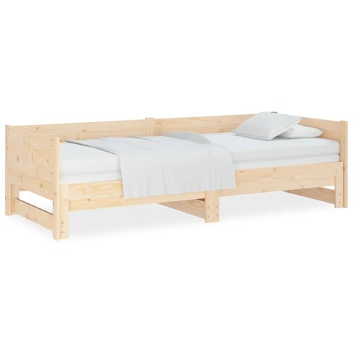  Dnevni krevet na izvlačenje masivna borovina 2x(80x200) cm Slike