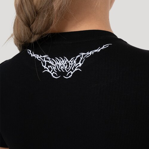 GymBeam Women&amp;lsquo;s Tribal Ribbed T-shirt Black XS Slike