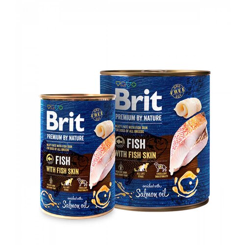 Brit Premium by Nature Fish with Fish Skin - vlažna hrana za odrasle pse sa ribom i ribljom kožom (400g, 800g) 400g Slike
