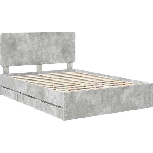  Okvir za krevet s ladicama Betonski sivi 150 x 200 cm - Beton siva 150 x 200 cm Slike