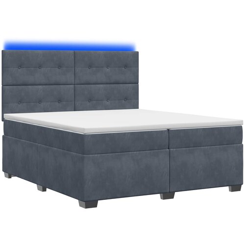  Boxspring krevet s madracem Tamnosiva 200 x 200 cm Bar&amp;scaron;un Slike