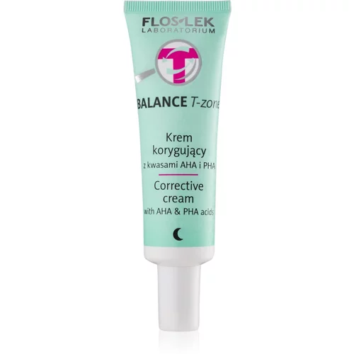 FlosLek Laboratorium Balance T-Zone nočna korekcijska krema za mešano kožo 50 ml