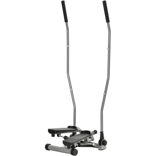 HOMCOM Stepper, ročaji, Step Fitness z LCD zaslonom za dom in telovadnico, srebrna, (20755508) Cene