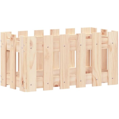 Maison Chic Vrtno korito - Greda - Cvetlični Lonec z ograjico 60x30x30 cm trdna borovina, (21789369) Slike