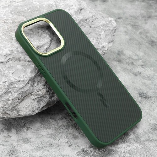 Maska carbon magsafe za iphone 16 pro max/ zelena Slike