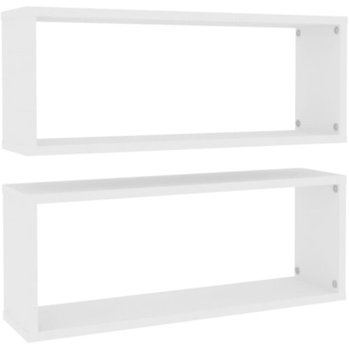 vidaXL Stenske police kockaste 2 kosa bele 60x15x23 cm, (20620978) Cene