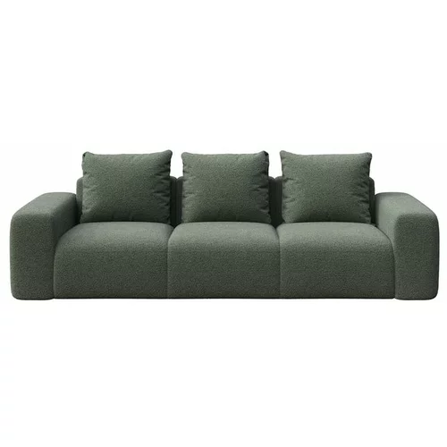 MESONICA Zelena sofa od bouclé tkanine 287 cm Feiro –