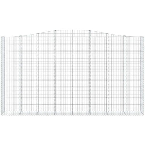  Lučne gabionske ko&amp;scaron;are 3 kom 400x50x220/240cm pocinčano željezo Slike