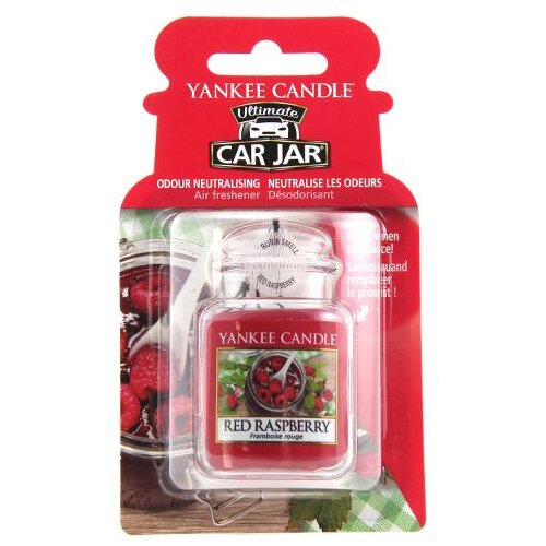 Yankee Candle red raspberry car jar viseč osvežilec za vozilo 1 ks Cene