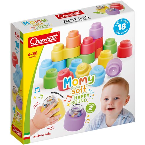 Quercetti kocke momy soft happy sound 18pcs ( 105/4145 ) Slike