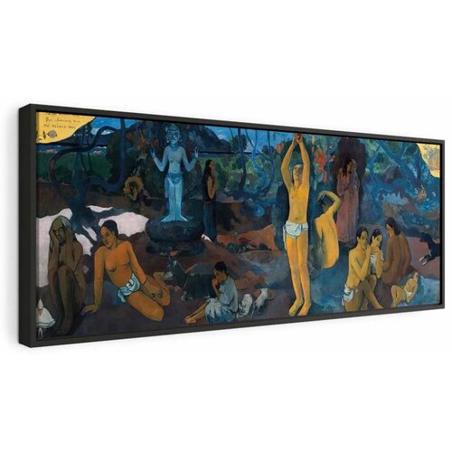  Slika - Paul Gauguin &ndash; Where Do We Come From? What Are We? Where Are We Going? 100x40 U crnom drvenom okviru Cijene