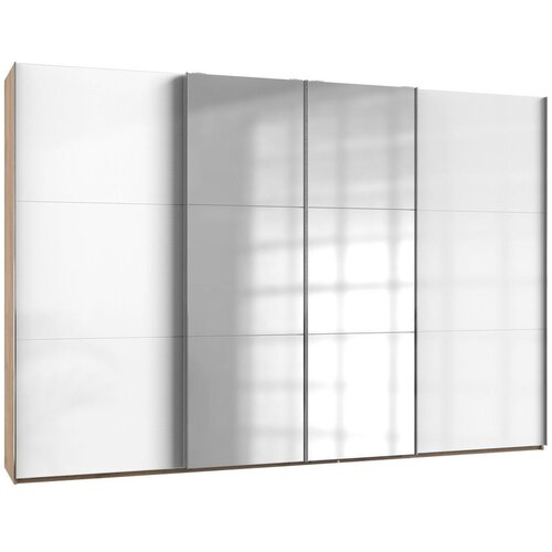 Modern Living Omara Z Drsnimi Vrati Level 36 D, Bela, Barva Hrasta Cene
