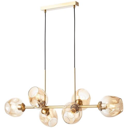  Redo 01-2619 - luster na sajli PIERCE 6xE27/42W/230V zlatni/dimljeni Cene