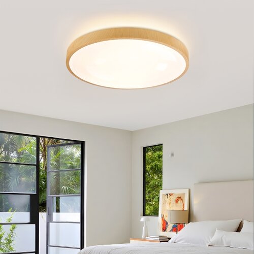  Brilagi-LED prigu&amp;scaron;iva svetiljka GLASS POOL DOUBLE LED/60W/230V 50 cm dekor drveta + daljinski upravljač Slike