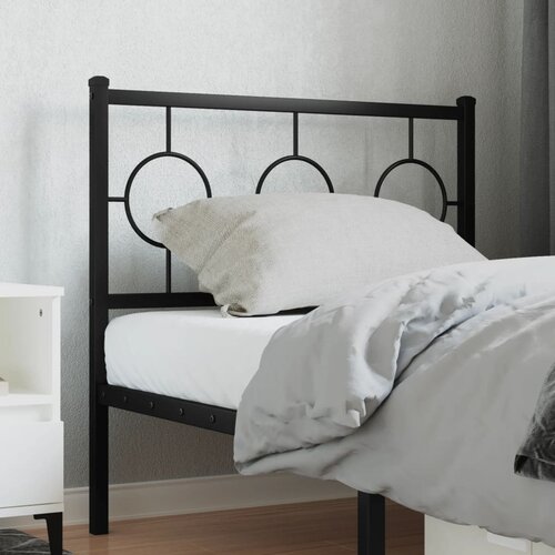 vidaXL Metalno uzglavlje crno 90 cm Cijene