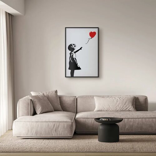  Plakat - Girl with a Balloon 29.7x42 Crni okvir Slike